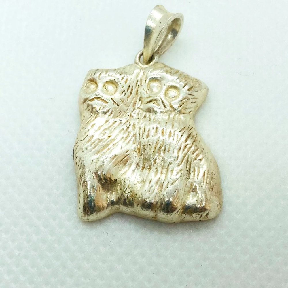 Sterling Cat Kitten Pendant 4grams